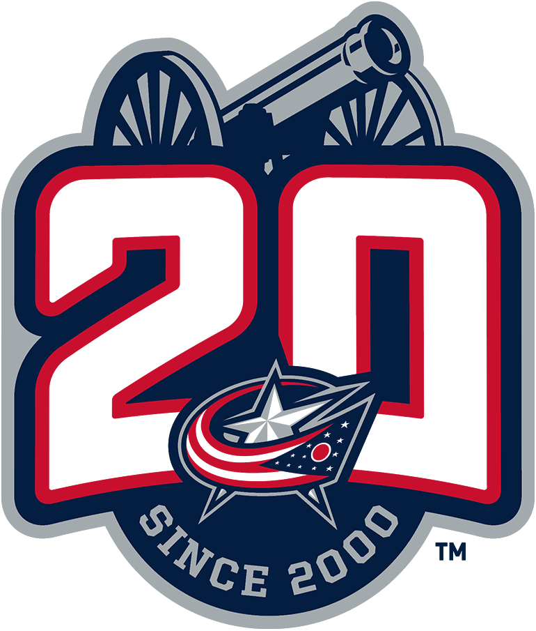 Columbus Blue Jackets 2020 Anniversary Logo v2 iron on heat transfer